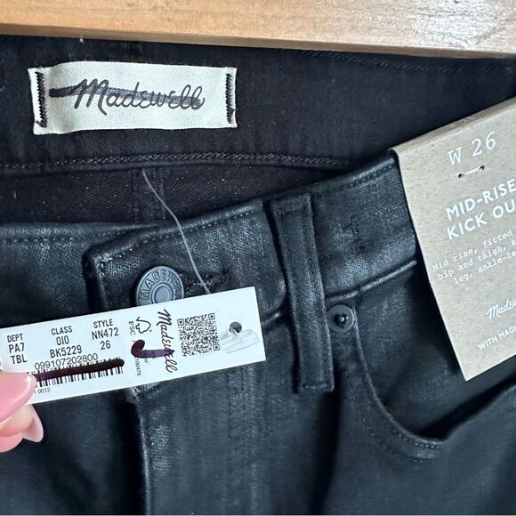 NWT Madewell Kick Out Crop Jeans Coated Edition nn472 size 26 - Picture 6 of 8